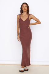 Following My Heart Maxi Dress Brown