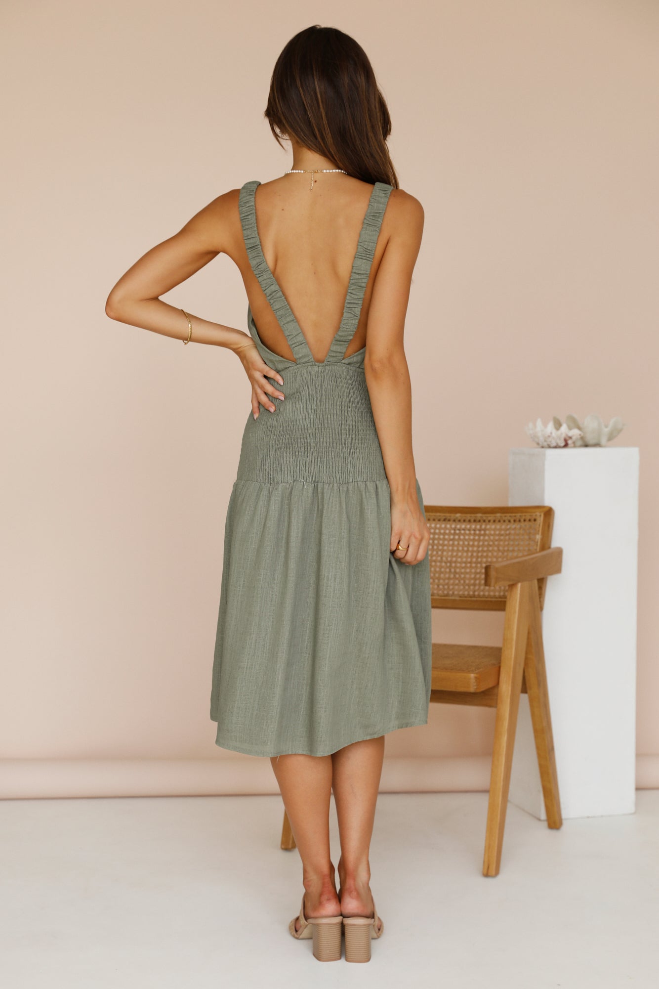 On The Horizon Midi Dress Green