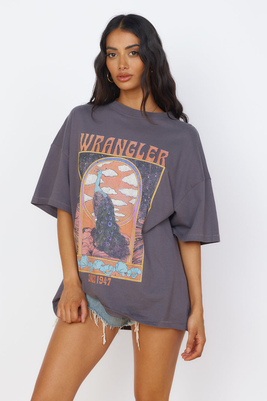 WRANGLER Boxy Slouch Tee Peacock Oasis