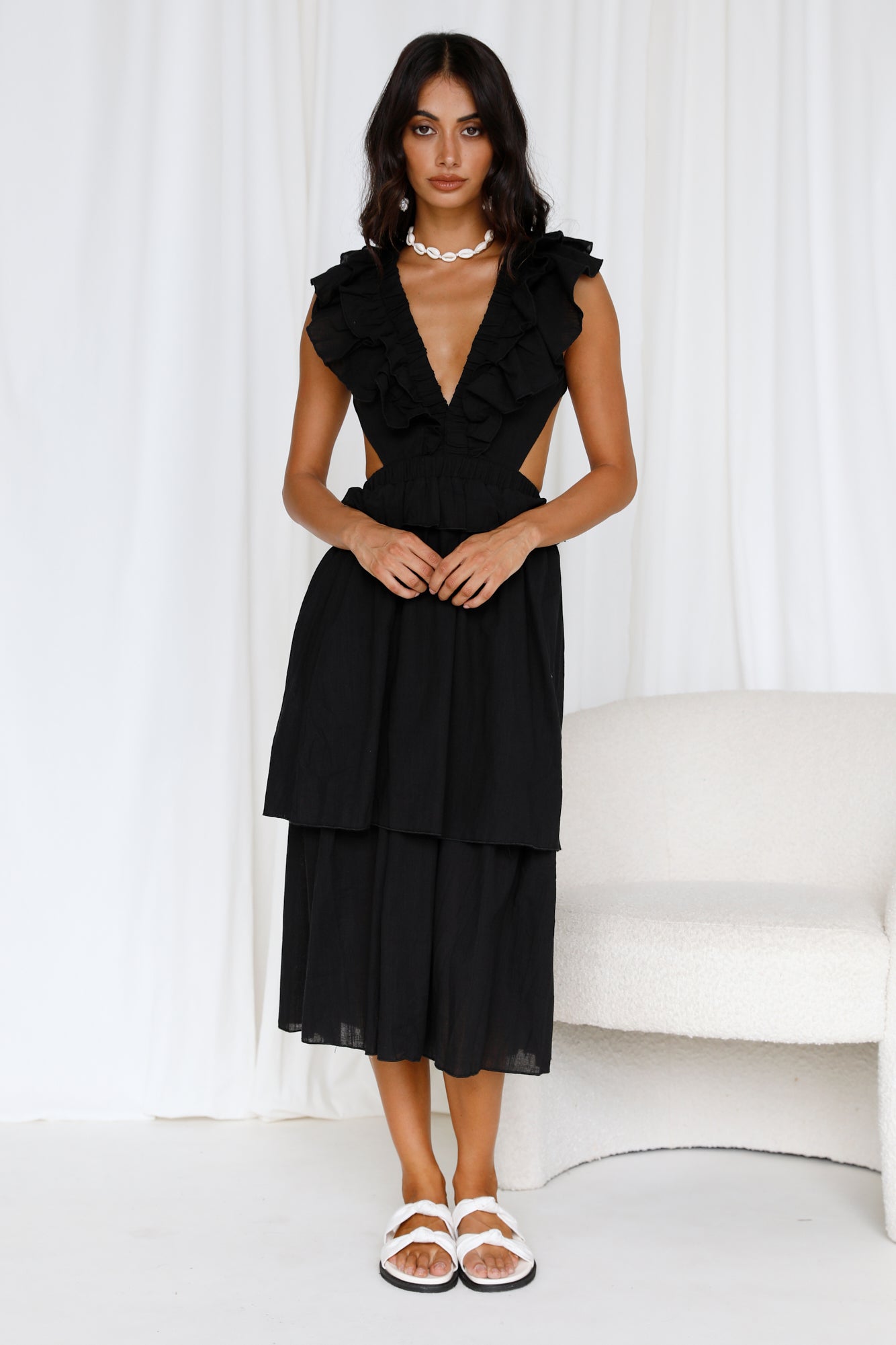 Our Falling Stars Maxi Dress Black