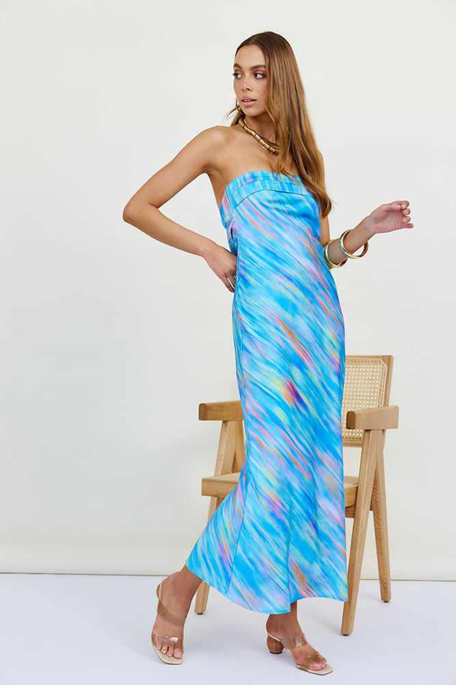 Palettes Of The Sky Maxi Dress Blue