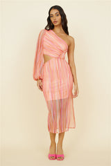 Getaway Car Midi Dress Pink