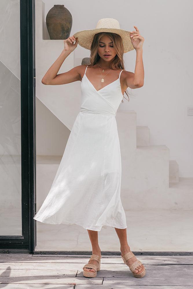 Zephyr Midi Dress White