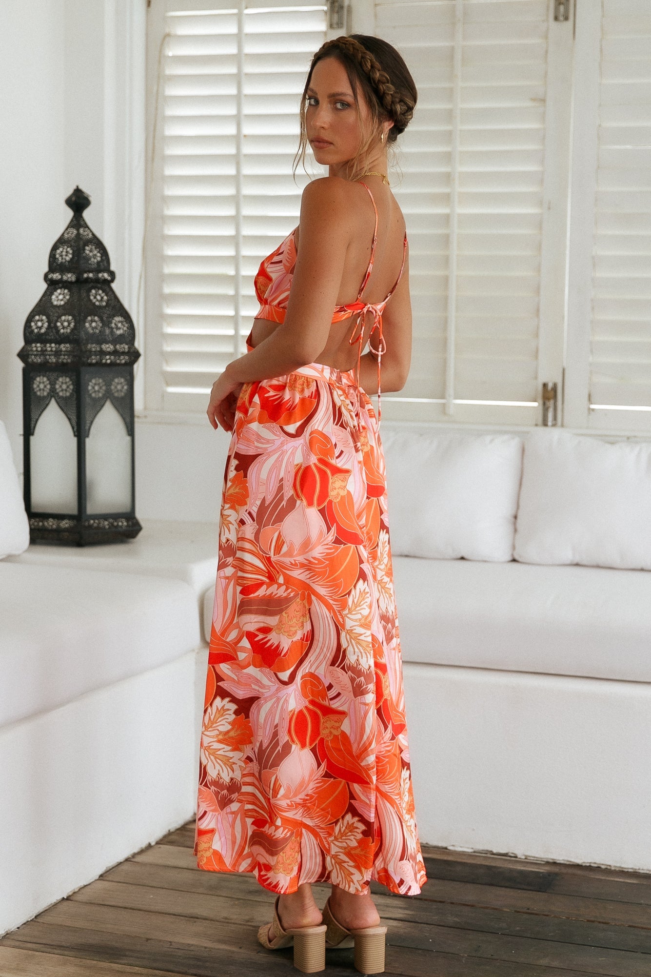 Through The Gardens Maxi Dress Red