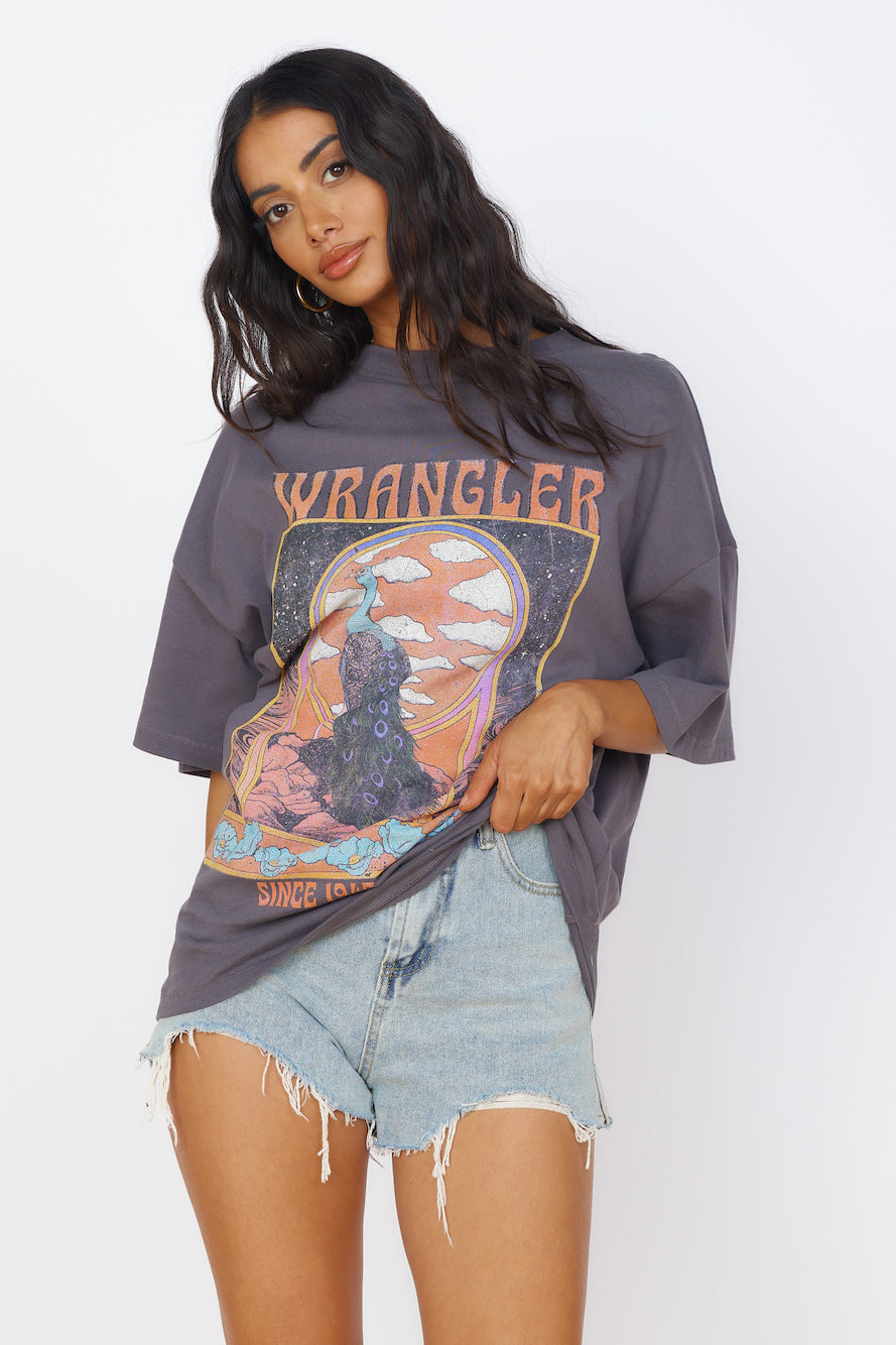 WRANGLER Boxy Slouch Tee Peacock Oasis