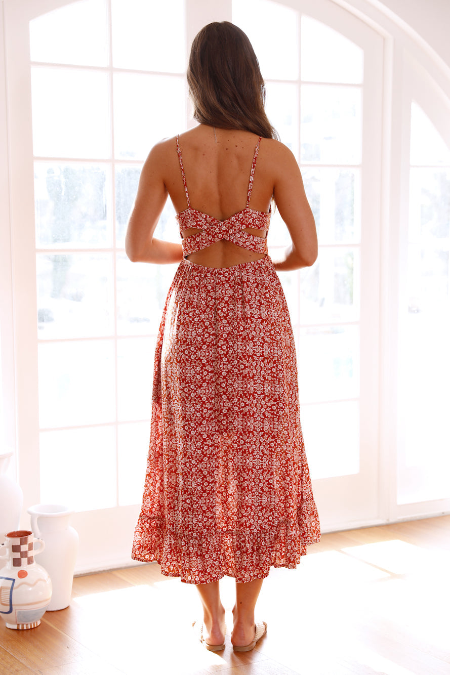 For My Love Maxi Dress Rust