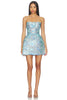 Bronx Banco Ibiza Sequin Maraya Strapless Mini Dress In Blue