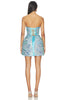 Bronx Banco Ibiza Sequin Maraya Strapless Mini Dress In Blue