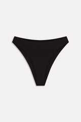 Beck High Waisted Bikini Bottom - Black