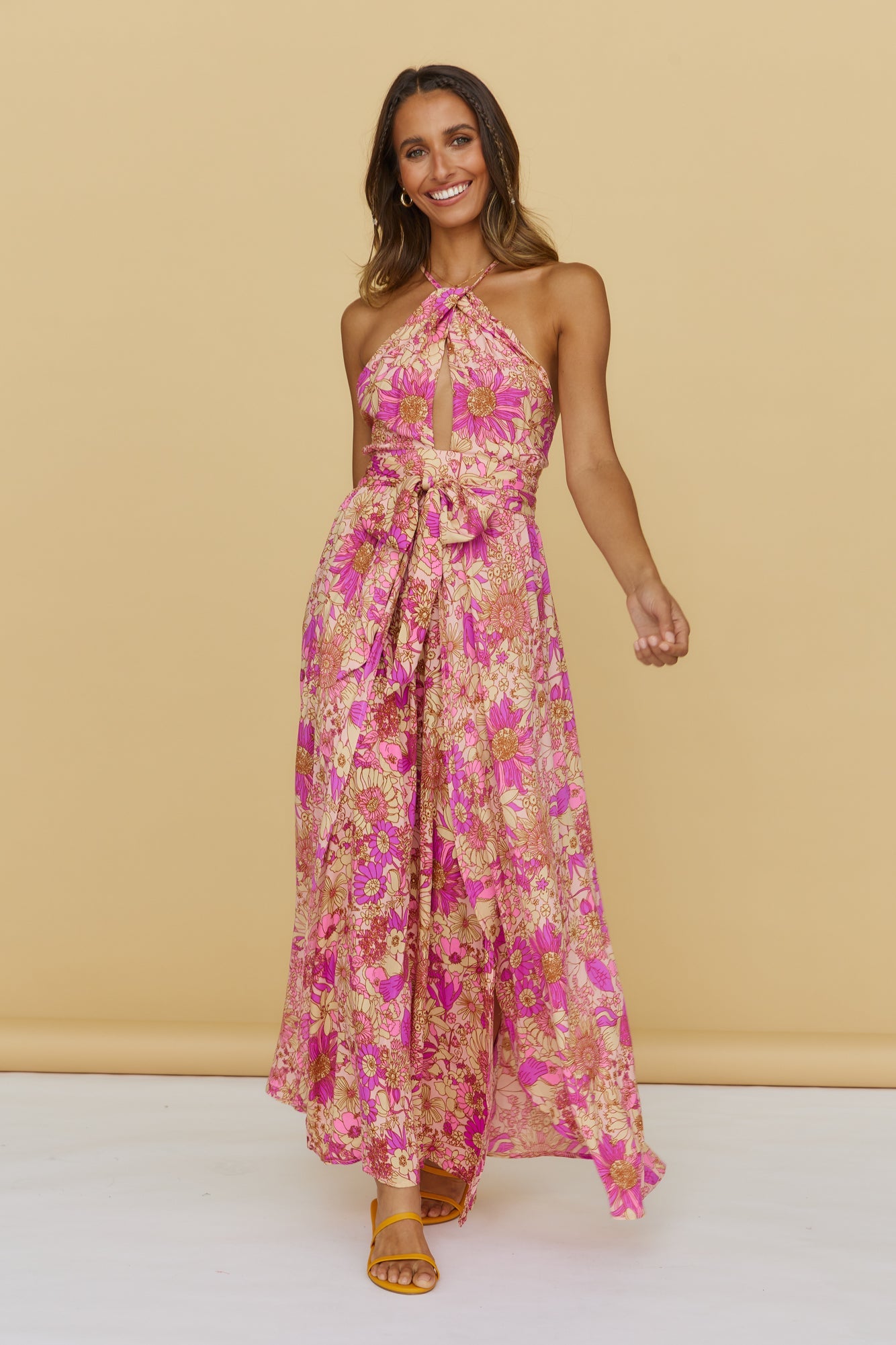 Sunset Shadows Maxi Dress Purple