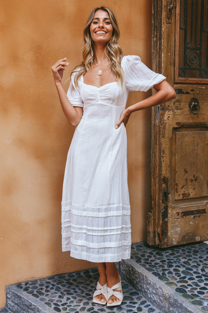 Valeria Midi Dress White