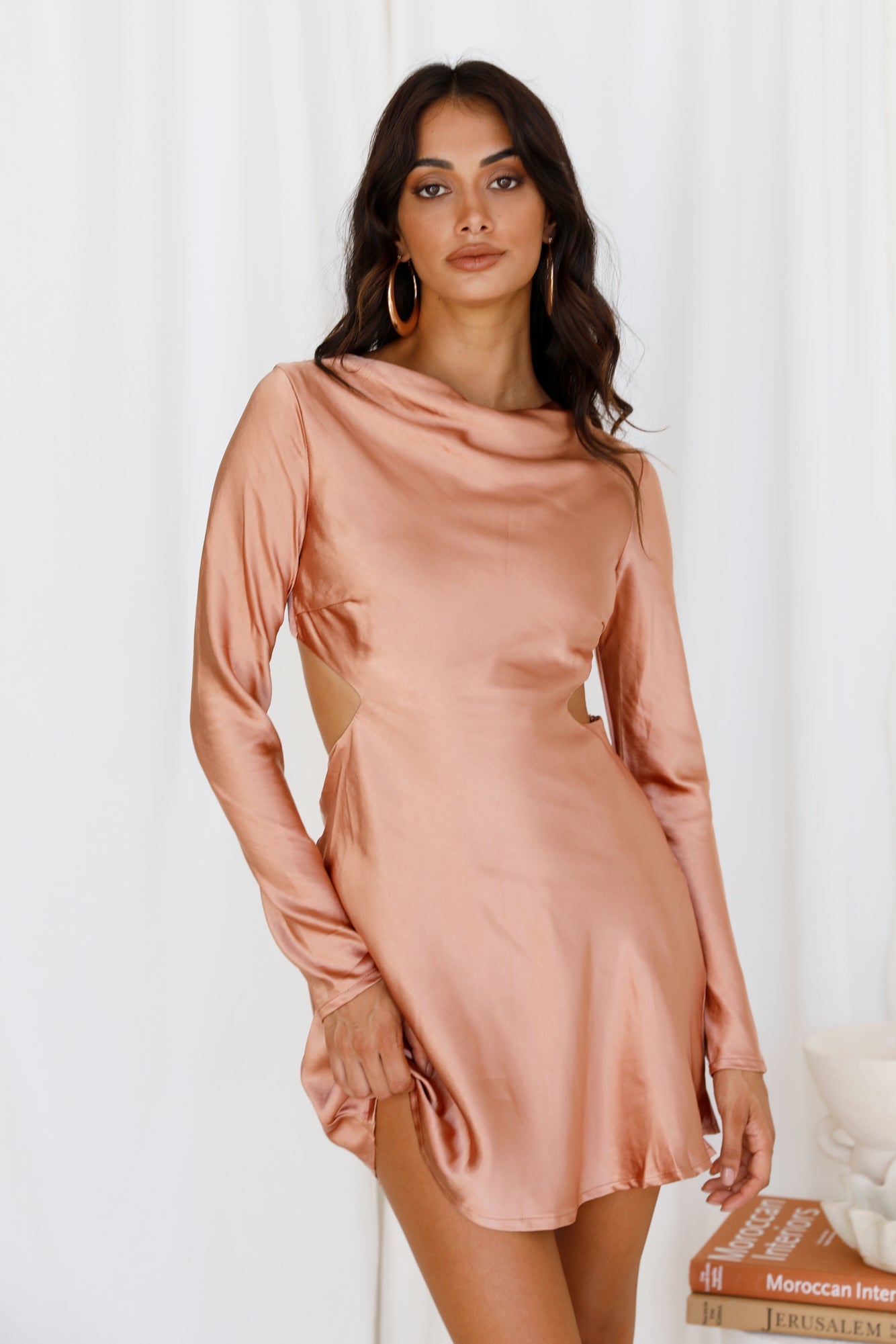 Peripheral Vision Dress Peach Orange