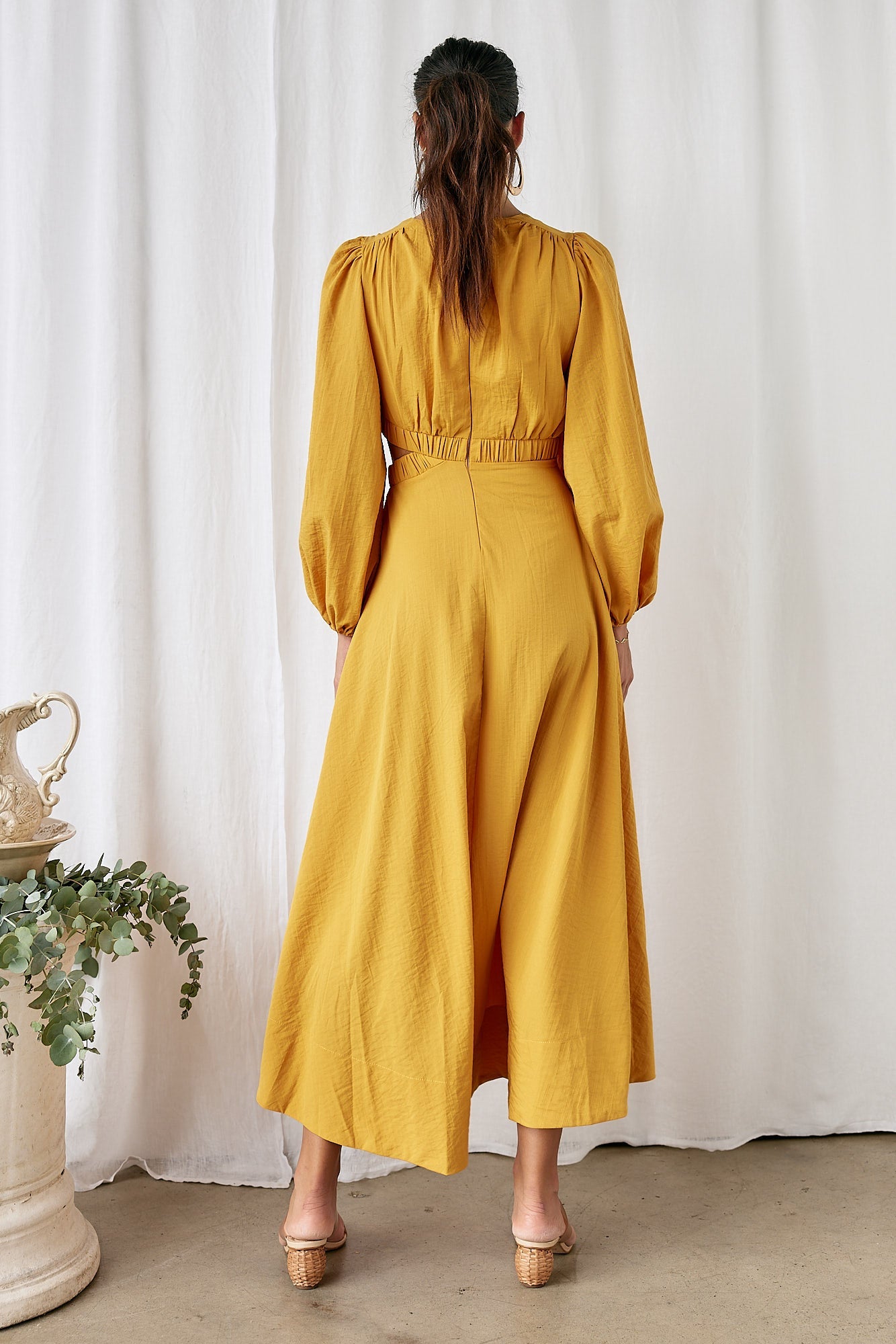 Up All Night Maxi Dress Mustard