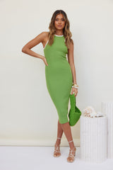 Swaying Leaves Maxi Dress Green