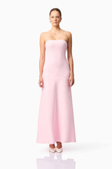 CURAAE Zahara Strapless Maxi Dress in Pink