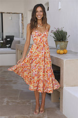 Idyllic Travels Maxi Dress Orange