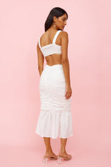 Yours Truely Midi Skirt White