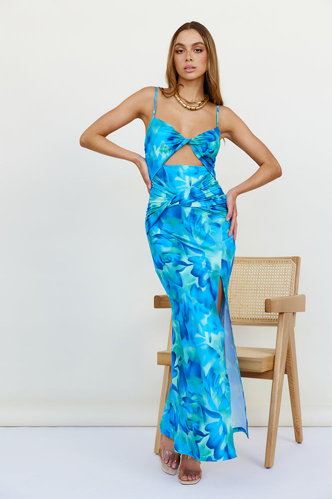 Earn My Love Maxi Dress Blue