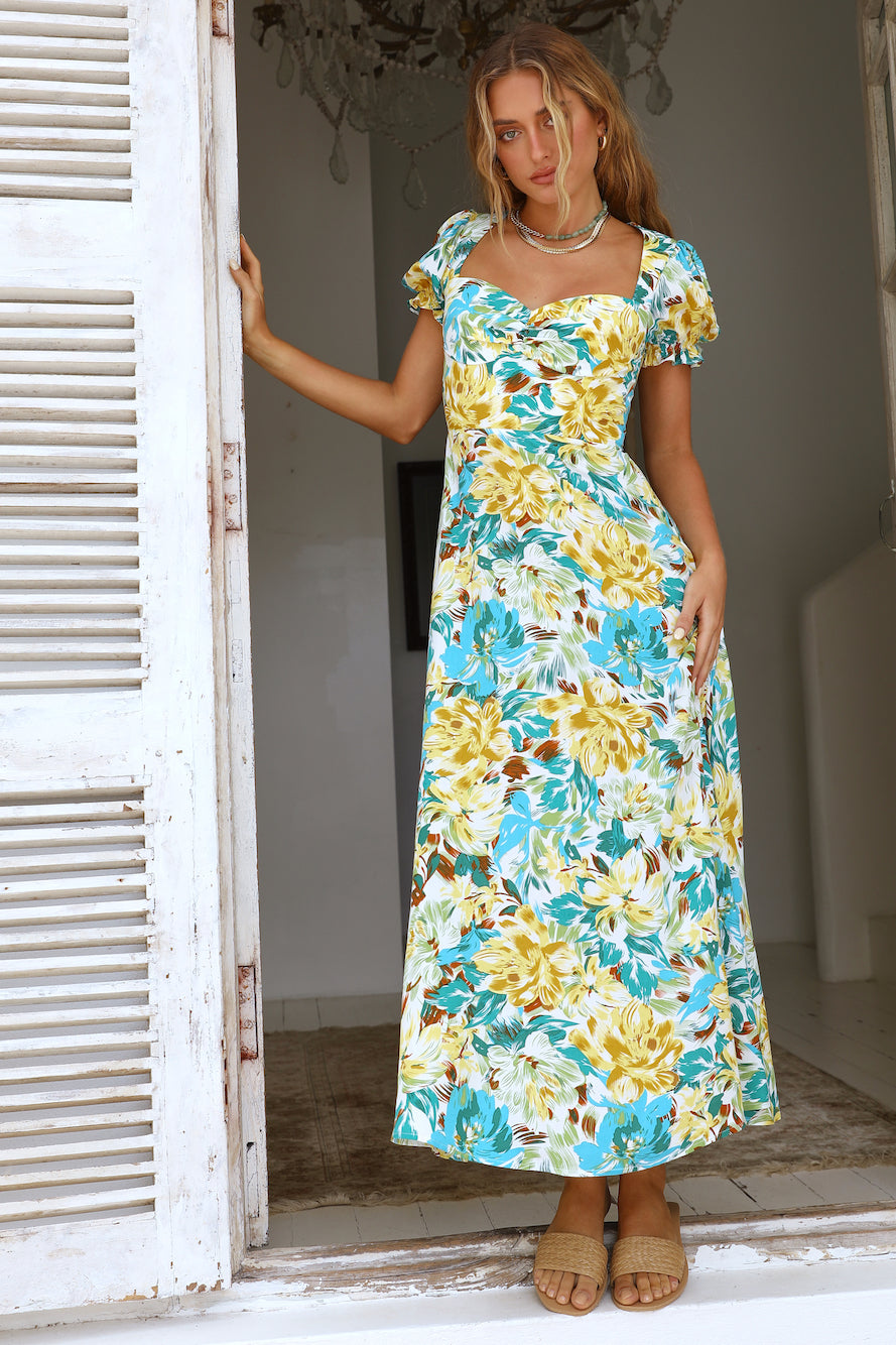 Palm Sunset Maxi Dress Multi