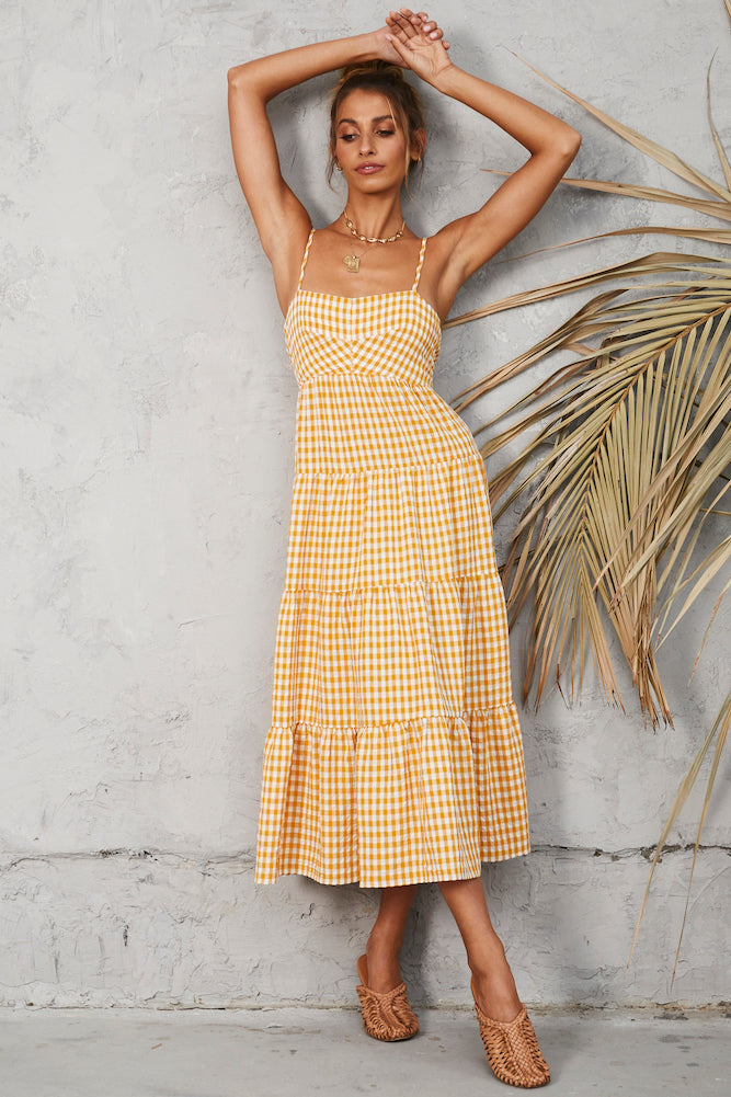 Picnic Till Sundown Maxi Dress Yellow