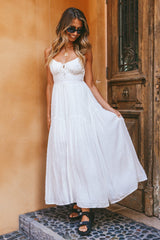 Midsummer Clouds Maxi Dress White