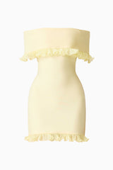 CURAAE Catiana Mini Dress in Yellow
