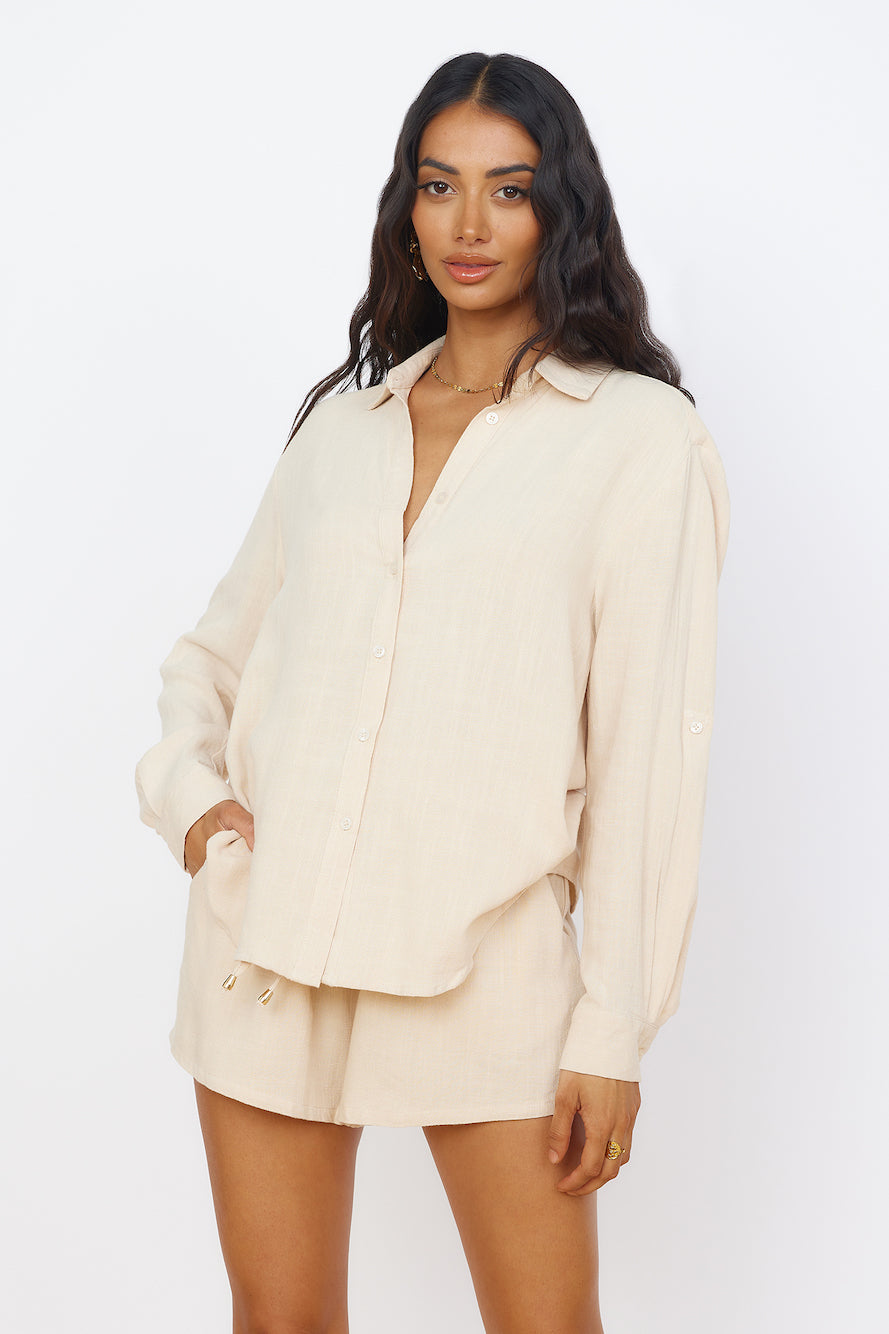 SEVEN WONDERS Kiana Shirt Sand