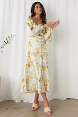 Plumeria Maxi Dress Yellow