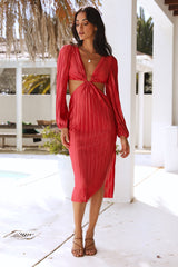 Heavenly Clouds Maxi Dress Red