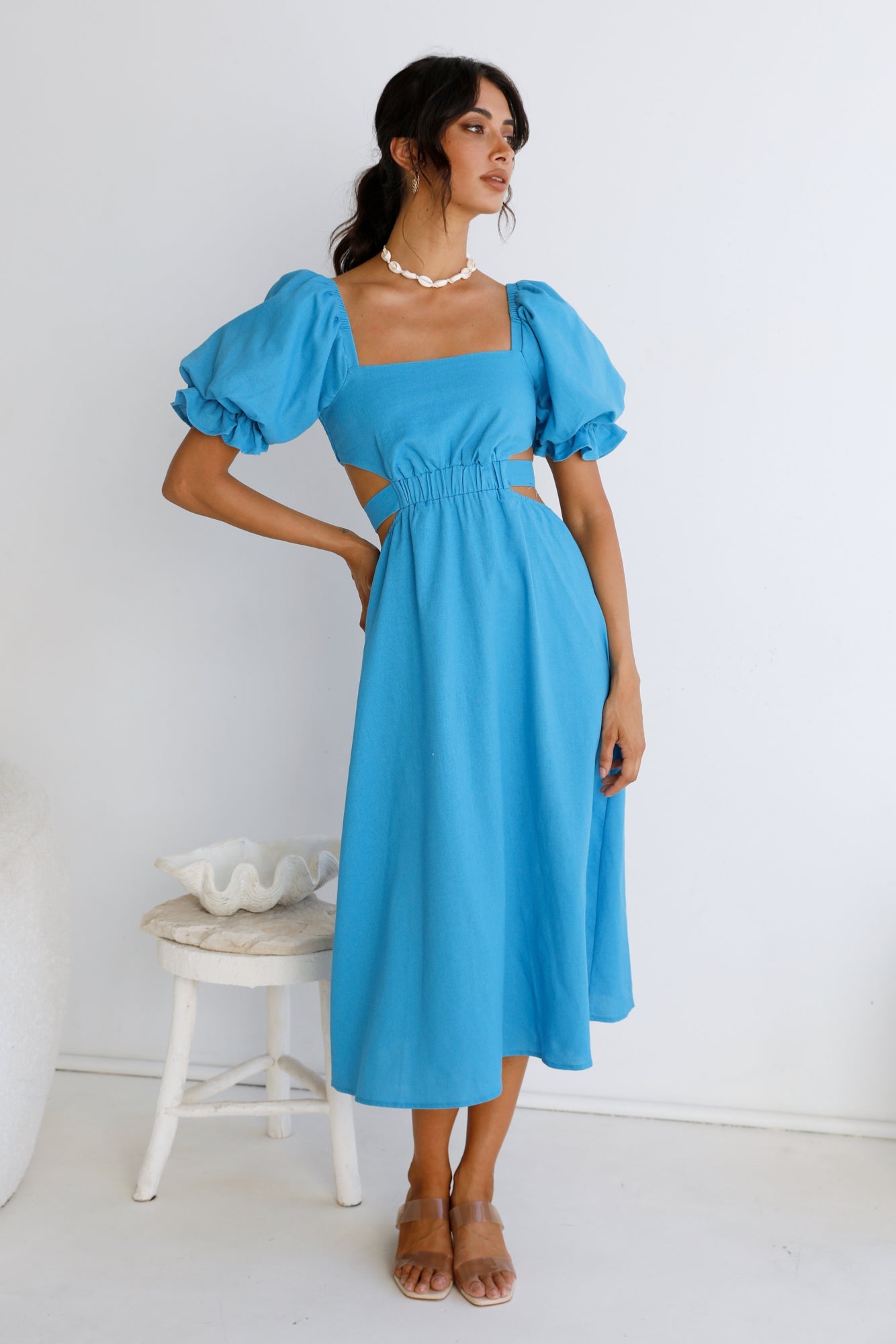 Soft Tides Maxi Dress Blue