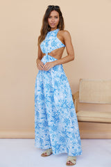 Swaying Willows Maxi Dress Blue