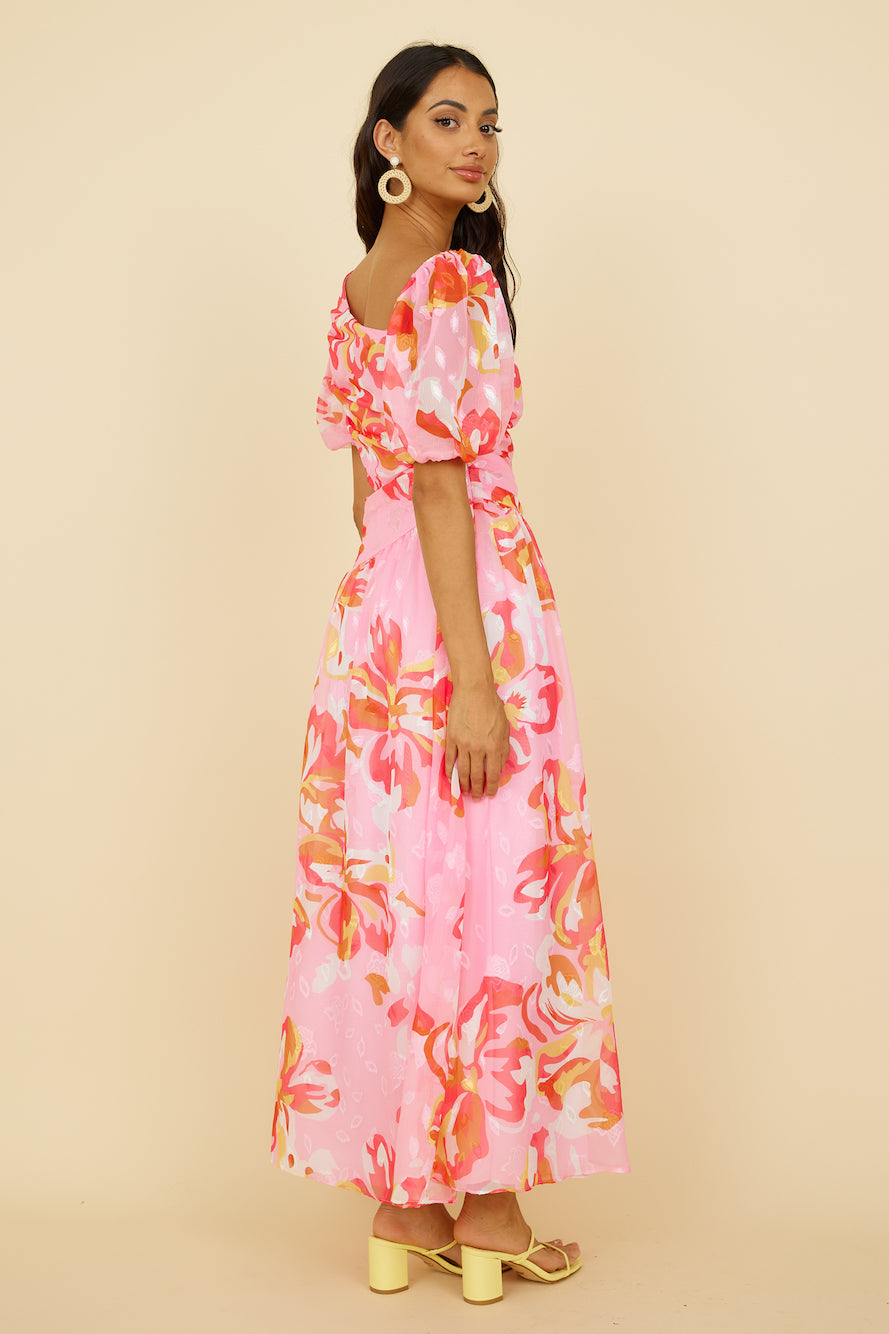 Pretty Lies Maxi Dress Pink