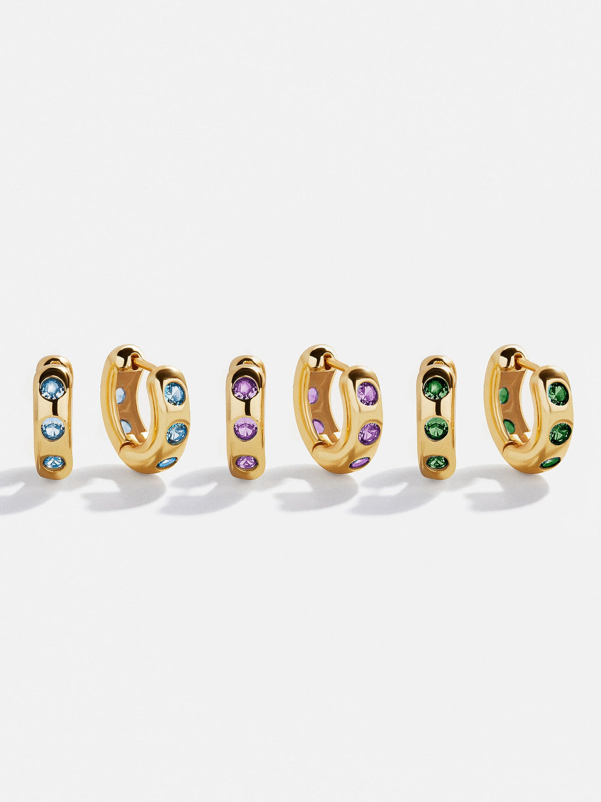 Sydney 18K Gold Plated Sterling Silver Birthstone Earrings - Rose
