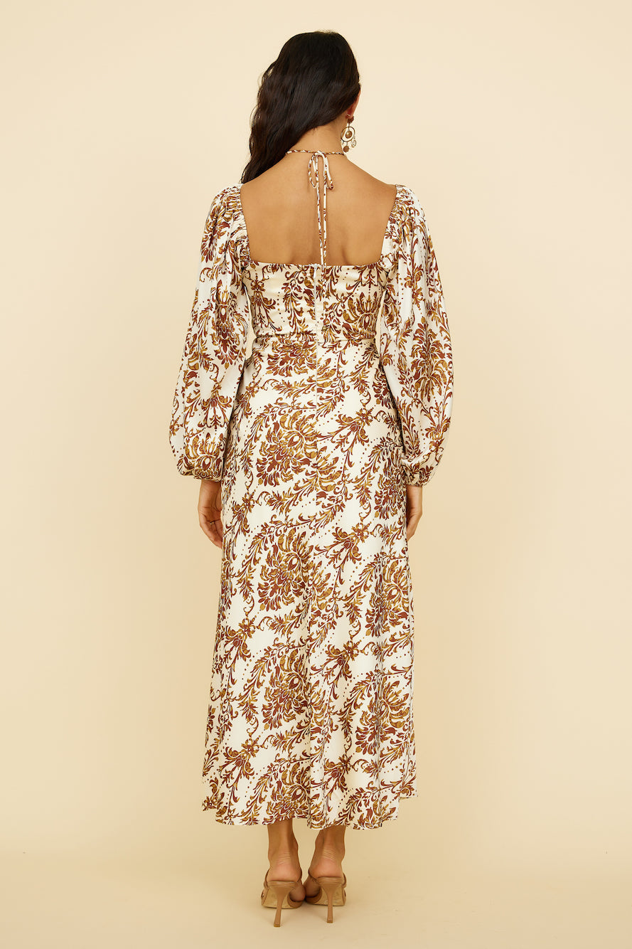 Sugar Cubes Maxi Dress Brown