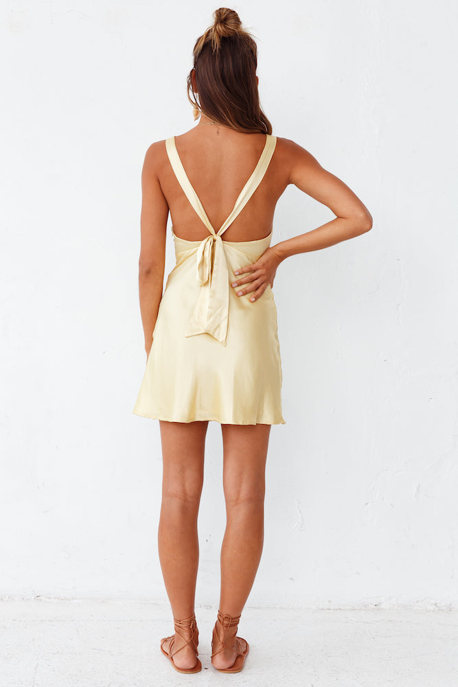 Night In Cabana Dress Yellow