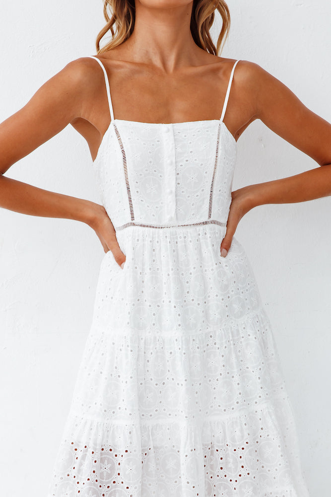 Moon Faerie Midi Dress White