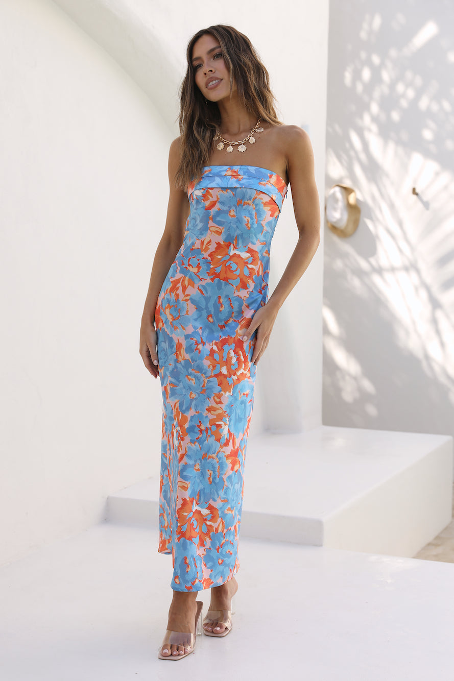 Sweet Moments Maxi Dress Blue