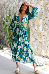 Lily Monet Maxi Dress Blue