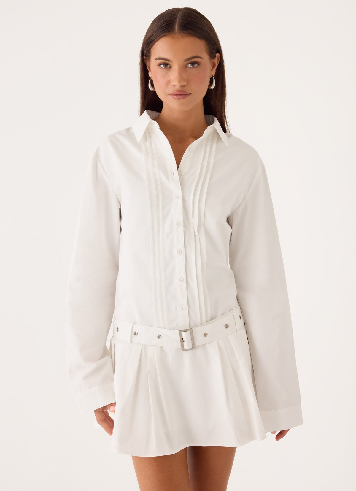 Calipso Shirt Dress - White