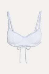 X Paige Lorenze Cola Ribbed Underwire Top - Something Blue