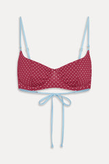 Cola Polka Dot Bikini Top - Tuscany