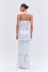 Hand-Beaded Lace Gown