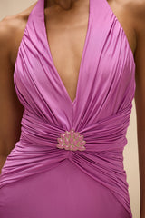 Gisele Jersey Back Slit Maxi Dress