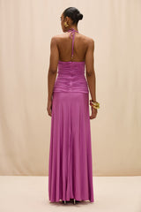 Gisele Jersey Back Slit Maxi Dress
