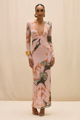Lotus Long Sleeve Maxi Dress