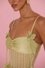 Petal Sheen Flower Beach Dress