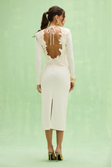Taffeta Tarsila Flowers Midi Dress