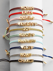 Custom Cord Bracelet - Light Blue
