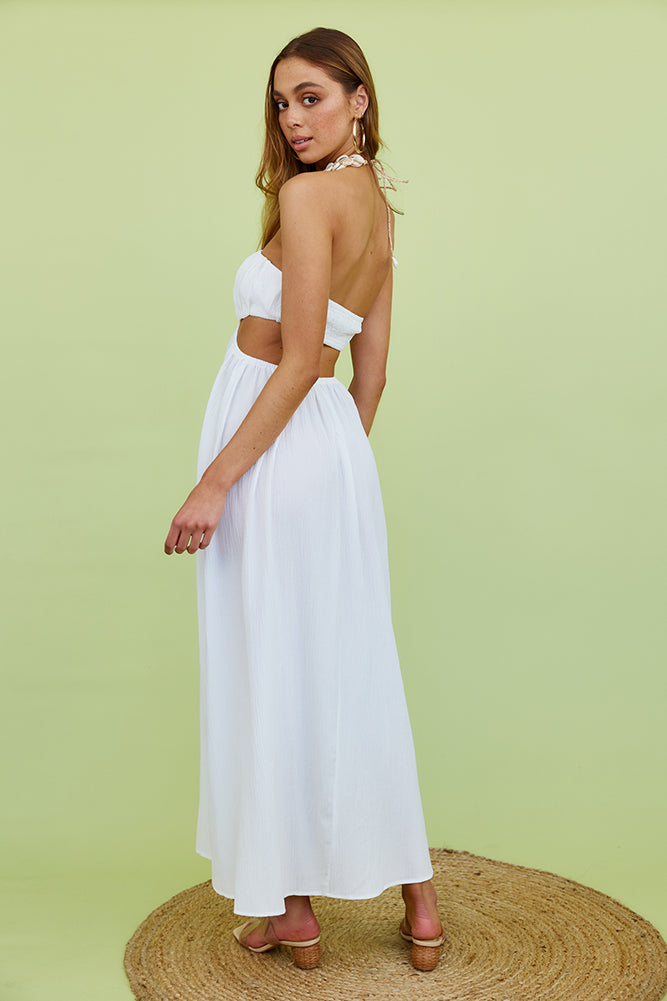 Delphina Maxi Dress White