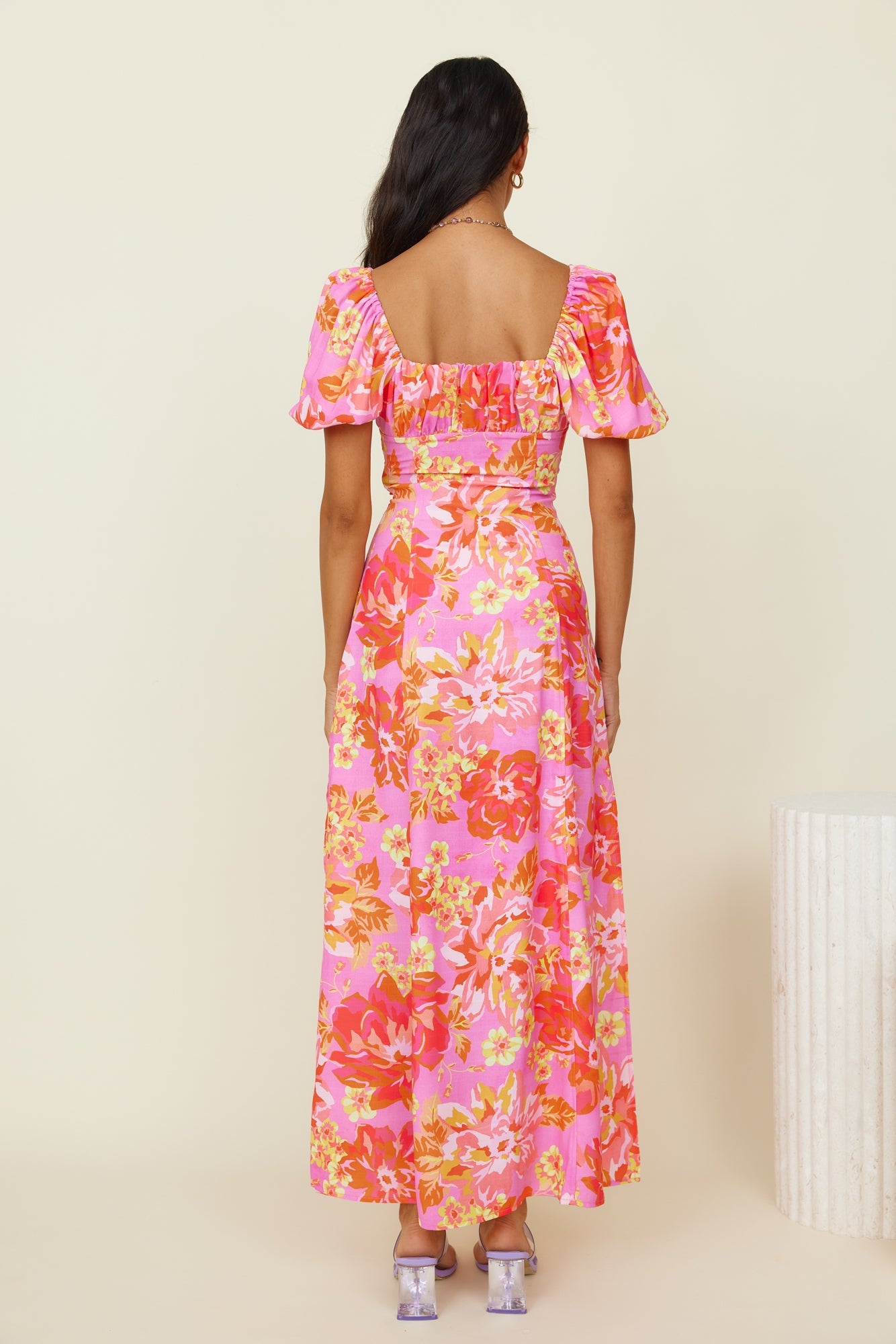 SEVEN WONDERS Yokana Midi Dress Pink Floral